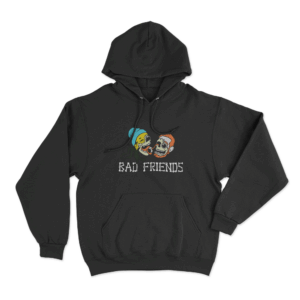 Bad Friends Bones Heads Unisex Hoodie Black