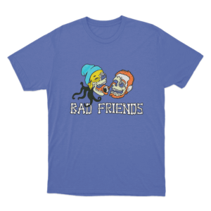 Bad Friends Bones Heads Unisex T Shirt Blue