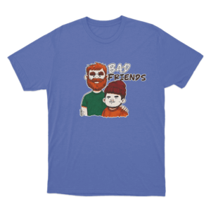 Bad Friends Hairy Namaste Unisex T Shirt Blue